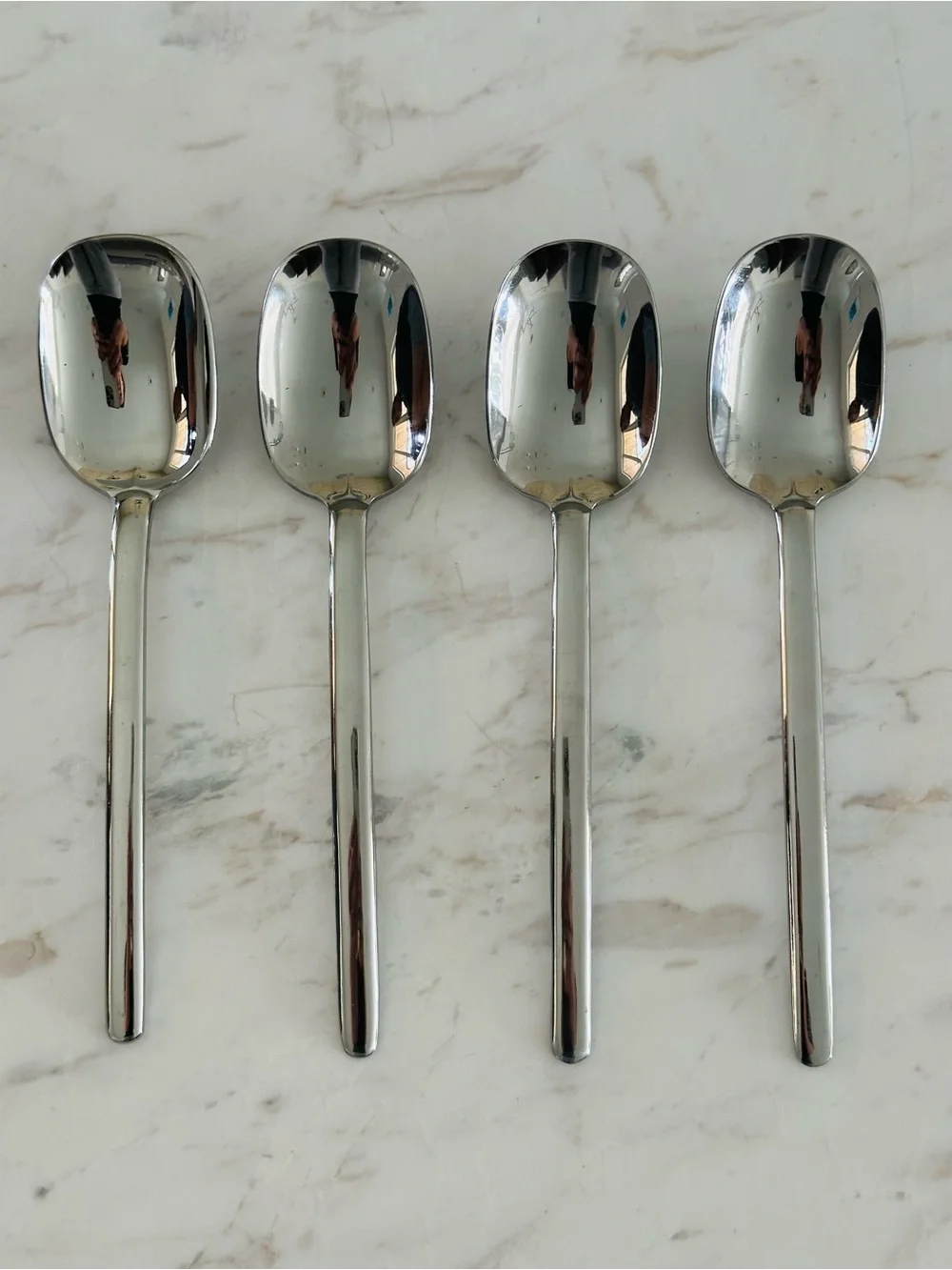 Mikasa Zena Stainless Steel Silver Soup Spoons Set of 4
